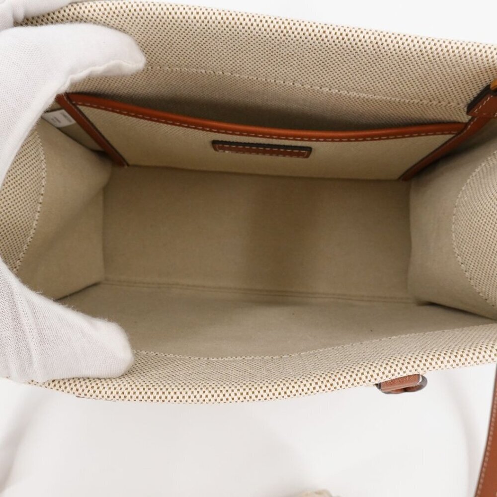 Tory Burch Blake Canvas Small Tote Brown - Picture 8 of 12